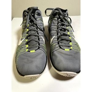 NIKE Zoom Ascention Grey/Volt Basketball Shoes MENS 12